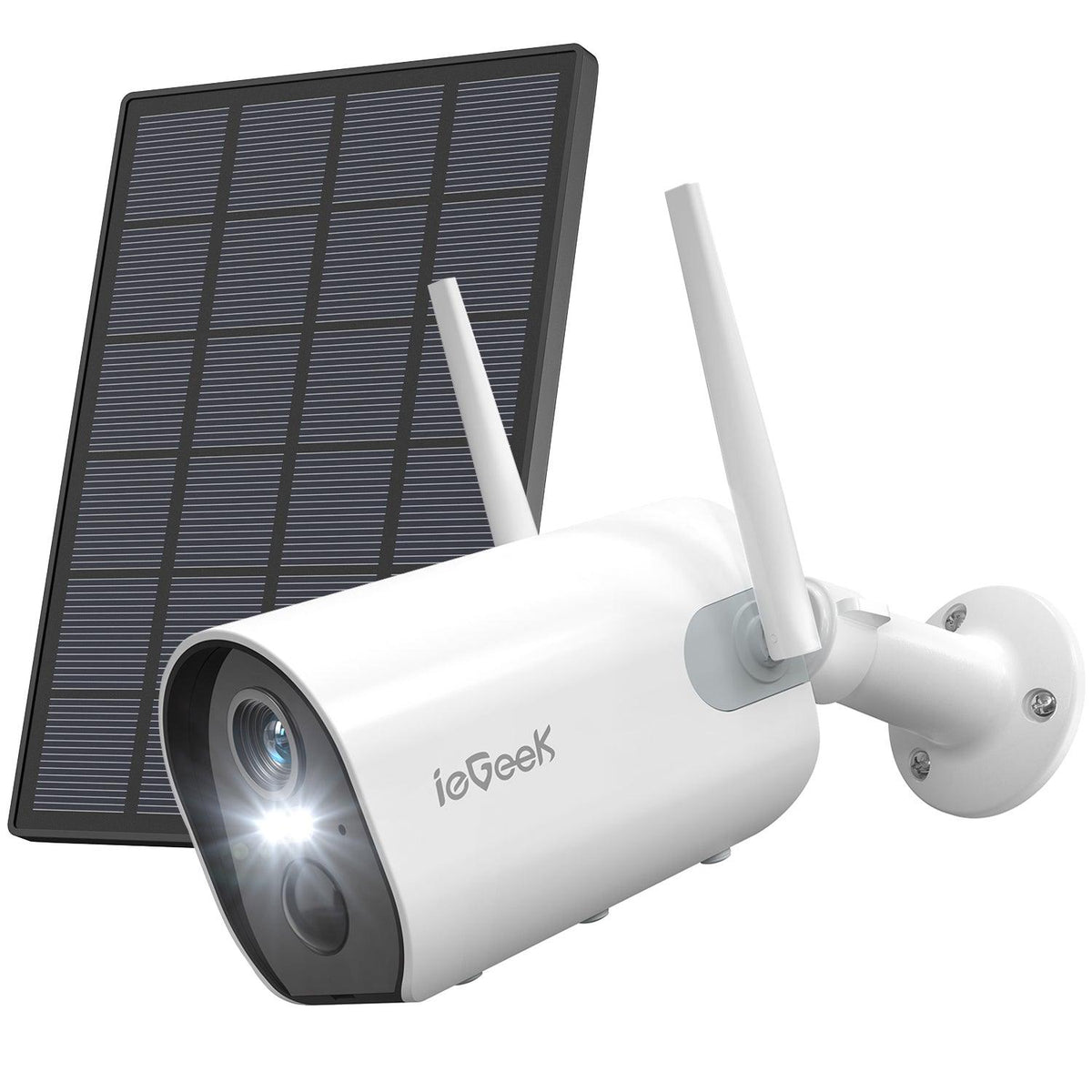 ieGeek 2K Caméra Surveillance WiFi Extérieure sans Fil Solaire 360 °  Alexa/IP65