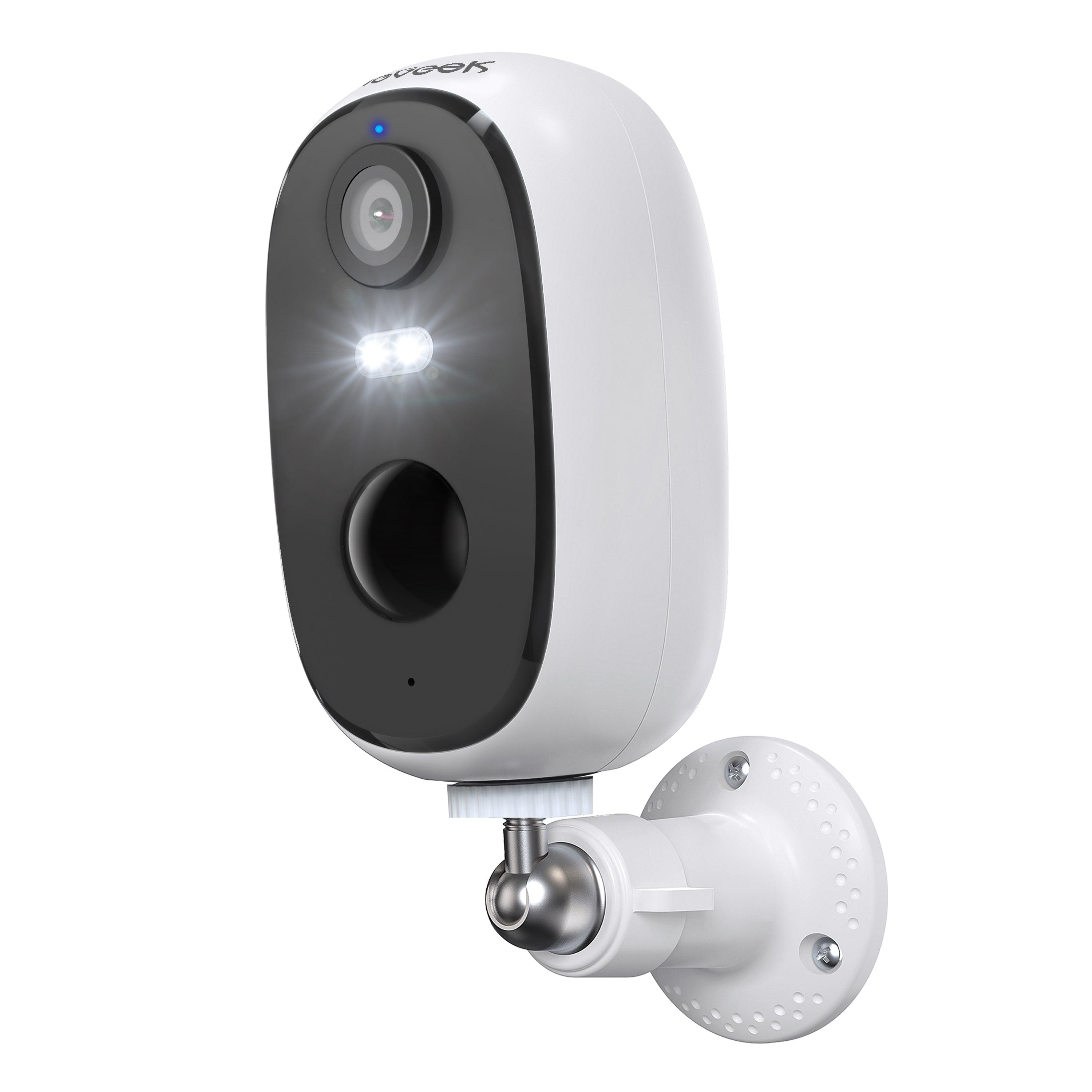 ieGeek Security Camera Wireless WiFi, 360°PTZ 2K/3MP Outdoor Surveillance  Camera, Color Night Vision, Spotlight & Siren, Work with Alexa
