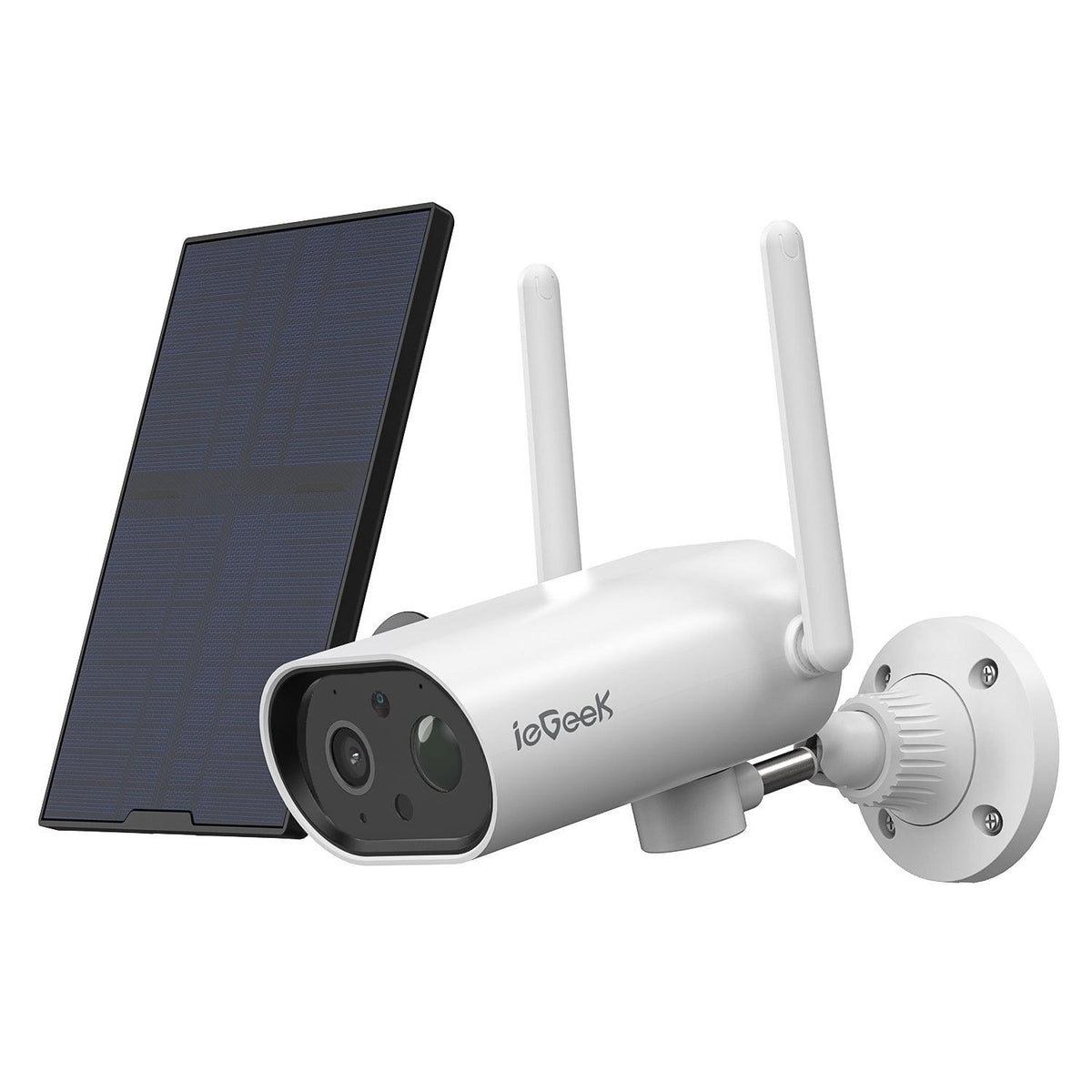ieGeek 2K Camara de Vigilancia WiFi Exterior con Batería Recargable de  10400mAh, Visión Nocturna Color, Alarma Sonora y Luminosa, Detección de  Movimiento PIR, Almacenamiento SD/Nube (2 PCS） : : Electrónica