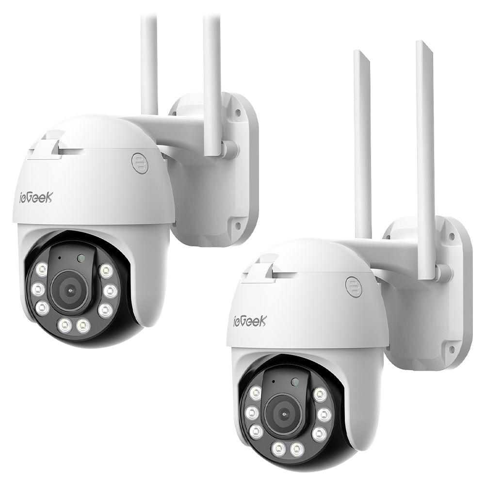 ieGeek 2K Caméra Surveillance WiFi Extérieure sans Fil Solaire 360°PTZ  Vision Nocturne Couleur PIR